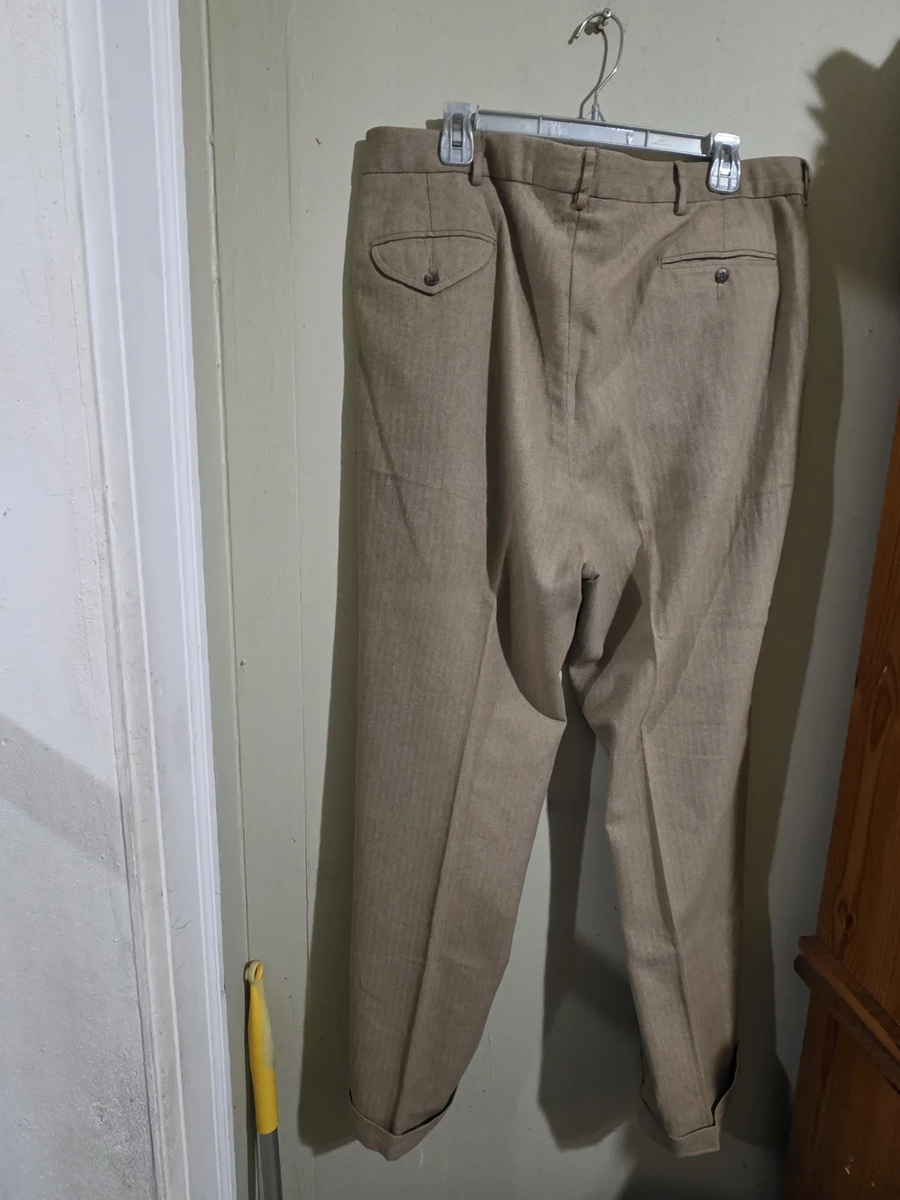 Polo by Ralph Lauren Men's Pleated Dress Pants - Tan Us3d Size 40 x30